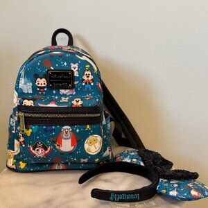 Disney Parks Chibi Loungefly Mini Backpack + Matching Ears Set – Limited Release